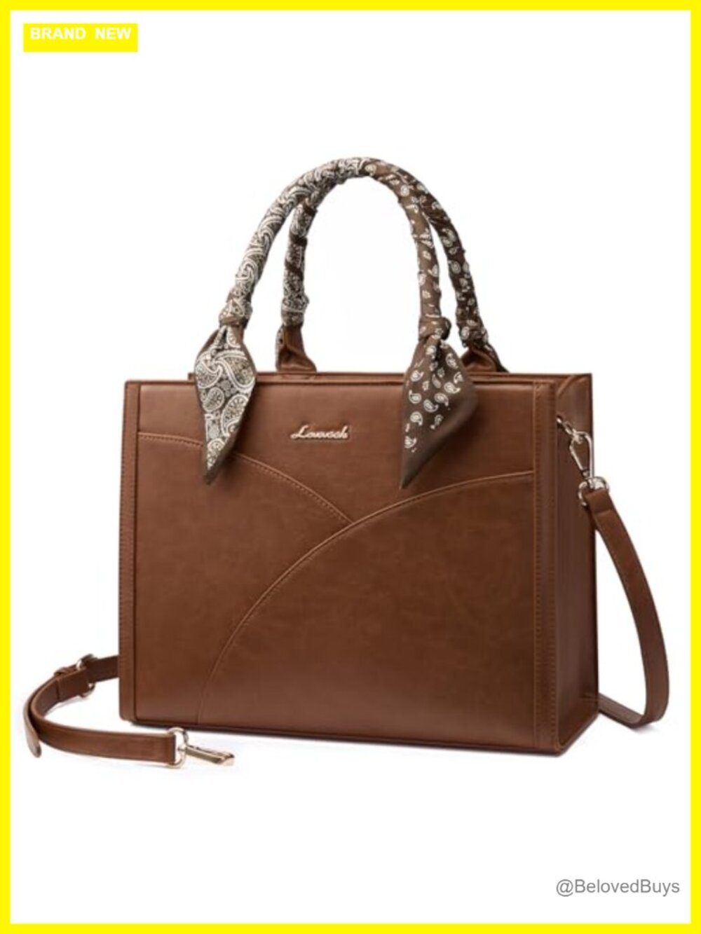 LOVEVOOK Women's Purses and Handbag Waterproof PU Leather Tote Purse with Scarf